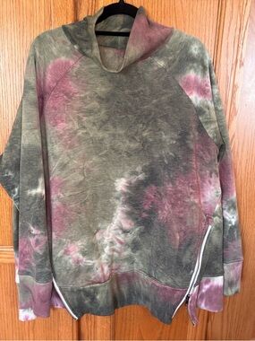 The Sweatshirt Project Tie Dye Cowl Neck Sweatshirt 1X